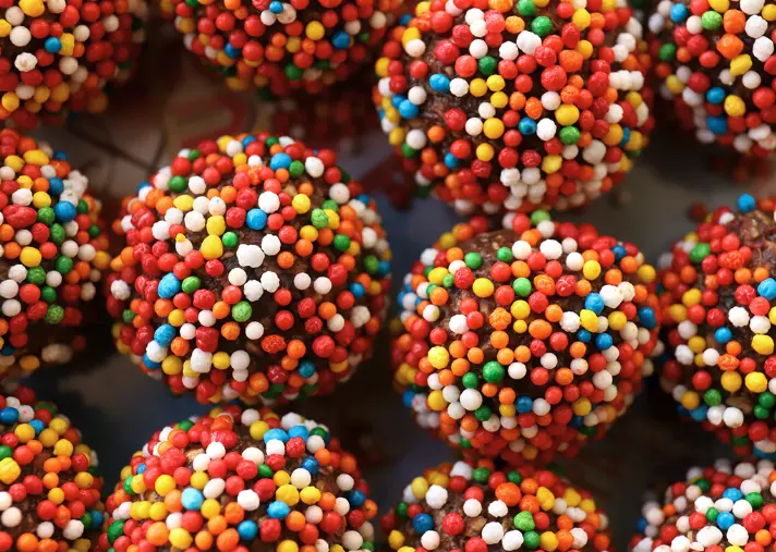 Chocolate Truffles Colored